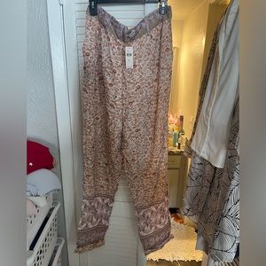 Anthropologie pattern pants size XL NWT